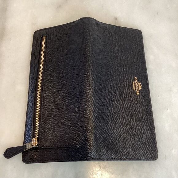 Coach Cross Grain Leather Slim Sleek Wallet - Picture 15 of 16